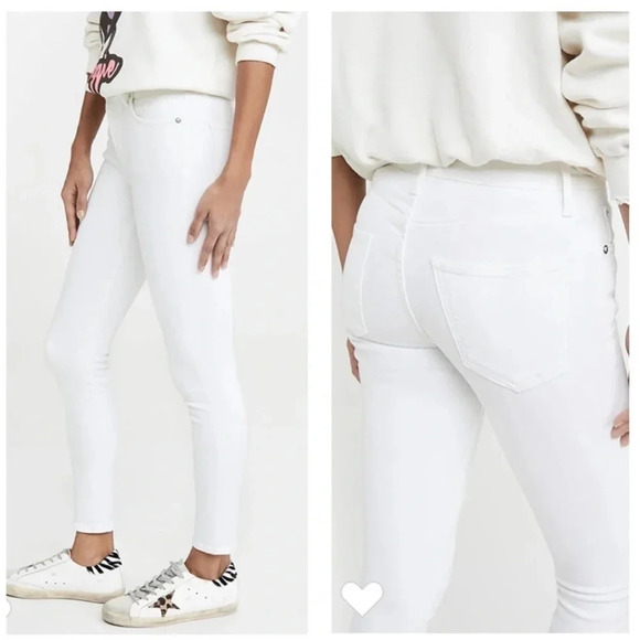 Agolde Sophie Mid Rise Ankle White Skinny Jeans In Phantom Size 27 - Picture 11 of 11